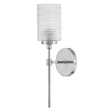 Lark Mabel 19" Tall Bathroom Sconce with Clear Hobnail Glass Chrome