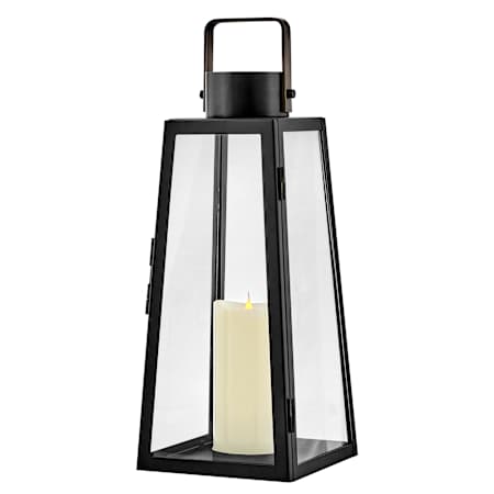 Lark Hugh 19" Tall Portable Outdoor LED Lantern Black