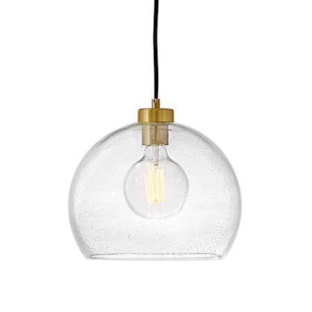 Lark Rumi 13" Wide LED Pendant Lacquered Brass