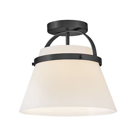 Lark Tori 12" Wide Semi-flush Ceiling Fixture Black