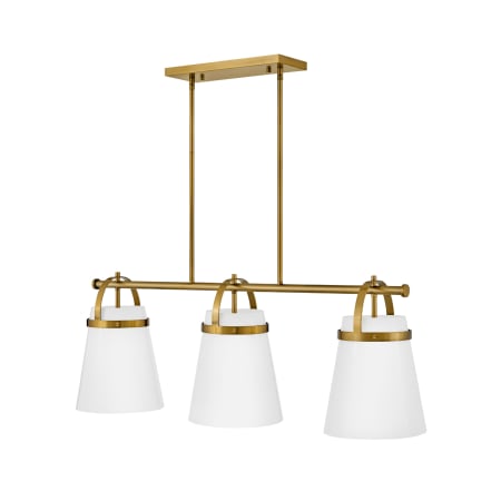 Lark Tori 3 Light 38" Wide Linear Chandelier Lacquered Brass