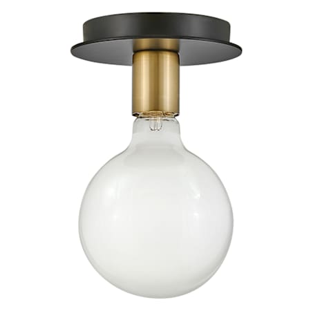 Lark Bobbie 1 Light 6" Wide Flush Mount Globe Ceiling Fixture Lacquered Brass