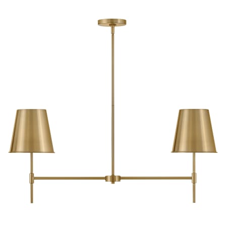 Lark Blake 2 Light 36" Wide Linear Chandelier Lacquered Brass