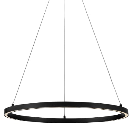 Lark Kenna 25" Wide LED Ring Chandelier Black