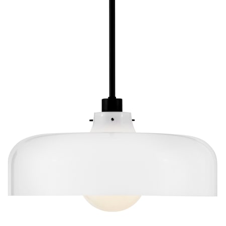 Lark Maisie 15" Wide Pendant with Cased Opal Shade Black