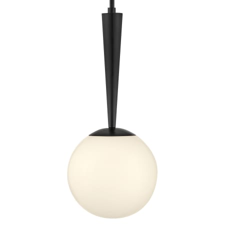 Lark Izzy 10" Wide Mini Pendant with Case Opal Glass Shade Black