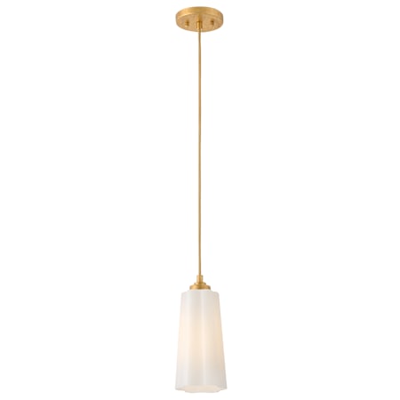 Lark Honey 5" Wide LED Mini Pendant Distressed Brass