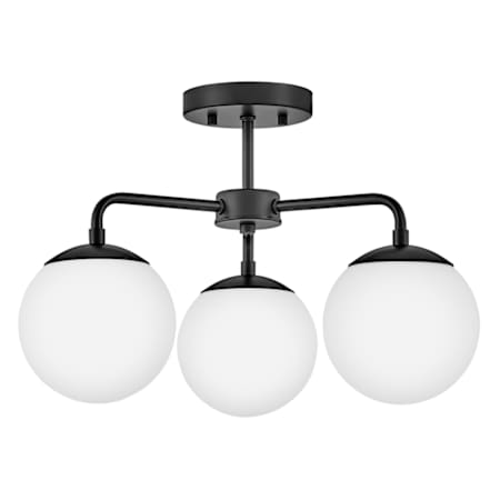 Lark Julep 3 Light 20" Wide Semi-Flush Ceiling Fixture Black