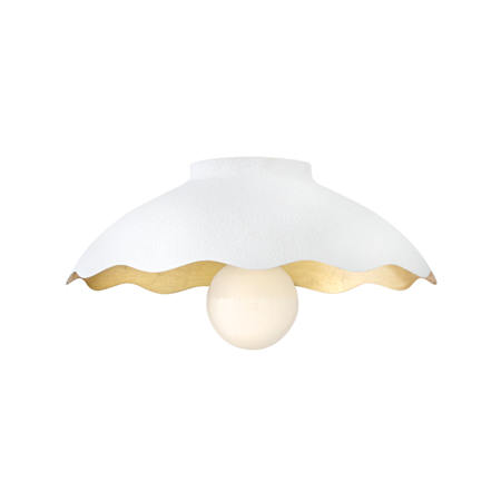 Lark Darla 15" Wide Flush Mount Ceiling Fixture Textured Plaster