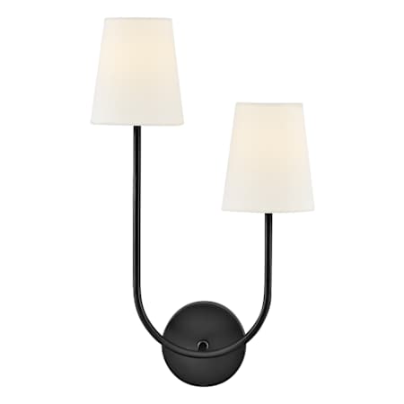 Lark Cora 2 Light 22" Tall Wall Sconce Black