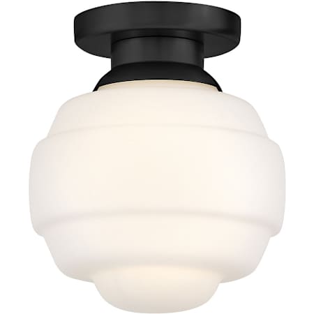 Lark Penny 9" Wide Semi-Flush Globe Ceiling Fixture Black