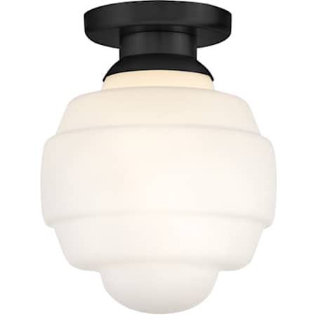 Lark Penny 12" Wide Semi-Flush Globe Ceiling Fixture Black