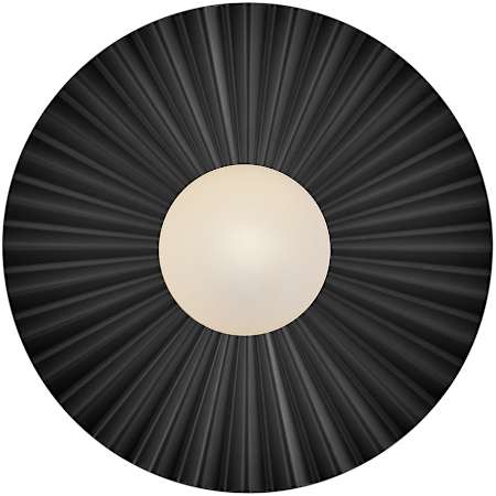 Lark Stevie 14" Wide Semi-Flush Globe Ceiling Fixture Black