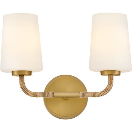 Lark Kline 2 Light 14" Wide Vanity Light Lacquered Brass