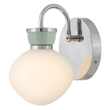 Lark Lucy 10" Tall LED Bathroom Sconce Chrome / Seafoam