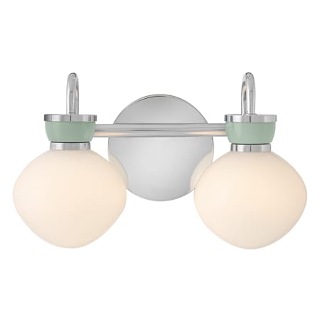 Lark Lucy 2 Light 16" Wide LED Vanity Light Chrome / Seafoam
