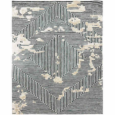Lavin Rugs Vani 2' x 3' Geometric Indoor Rectangular Area Rug Green / Ivory