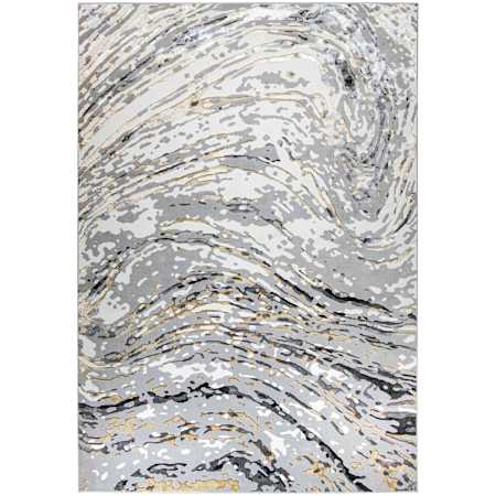 Lavin Rugs Fatima 2' x 3' Abstract Indoor Rectangular Area Rug Gray / Black