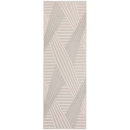 Lavin Rugs Forza 2-3/4' x 7-3/4' Striped Indoor/Outdoor Runner Area Rug Gray