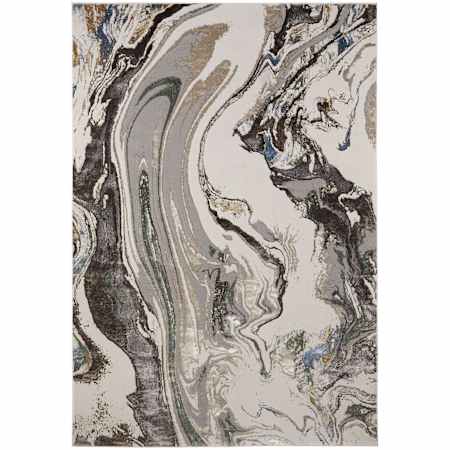 Lavin Rugs Zaria 6-1/2' x 6-1/2' Abstract Indoor Rectangular Area Rug Gray / Blue