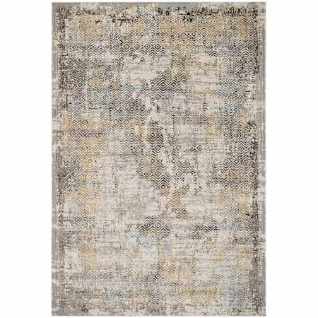 Lavin Rugs Zaria 9-3/4' x 13-1/4' Abstract Indoor Rectangular Area Rug Gray / Gold