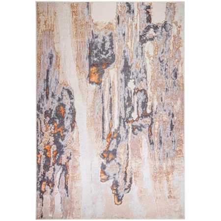 Lavin Rugs Terra 6-1/2' x 6-1/2' Abstract Indoor Rectangular Area Rug Gray / Orange