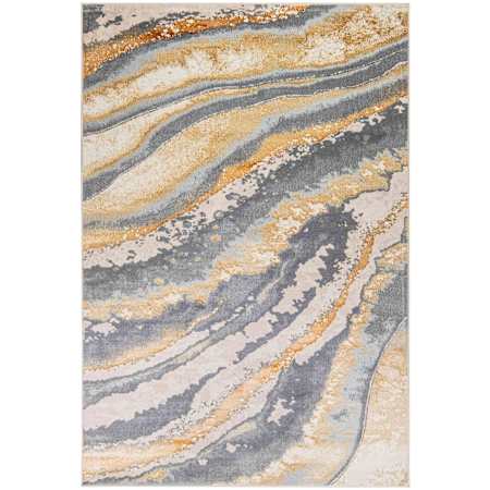 Lavin Rugs Terra 9-3/4' x 13-1/4' Abstract Indoor Rectangular Area Rug Gray / Orange