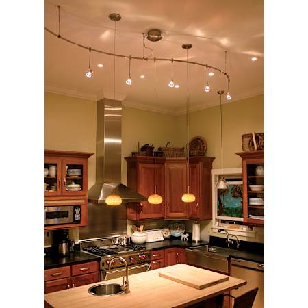 Amber Glass - Kitchen Island Application (Other Track Components Sold Separately)