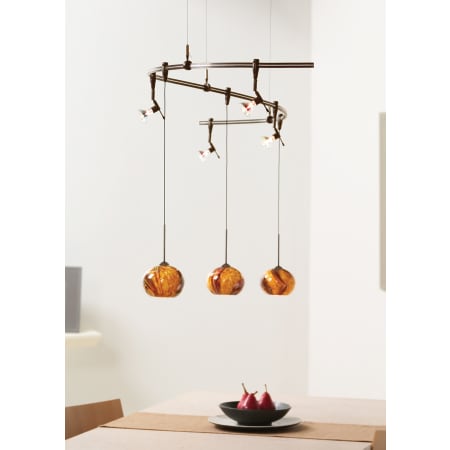 Amber Glass - Dining Room Application (Track Components Sold Separately)