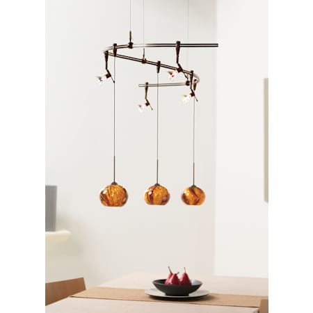 Amber Glass - Dining Room Application (Track Components Sold Separately)