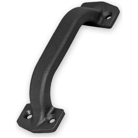 Leatherneck Hardware 8 Inch Tall Cast Iron Sliding Barn Door Handle Pull from the Flat Track Collection Black