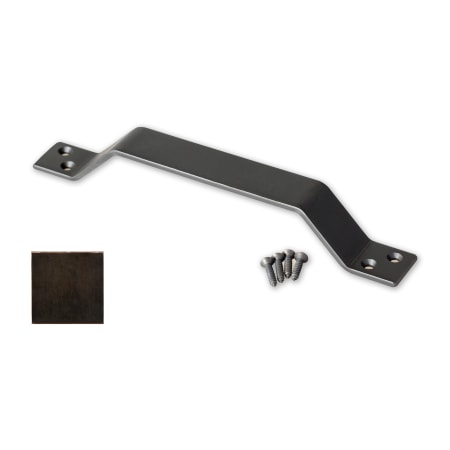 Leatherneck Hardware 12 Inch Tall Sliding Barn Door Handle Pull from the Flat Track Collection Antique Bronze