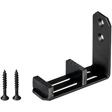Leatherneck Hardware 142 Permium Series Barn Door Adjustable Wall Attachment for the Flat Track Collection PWD Coat Black