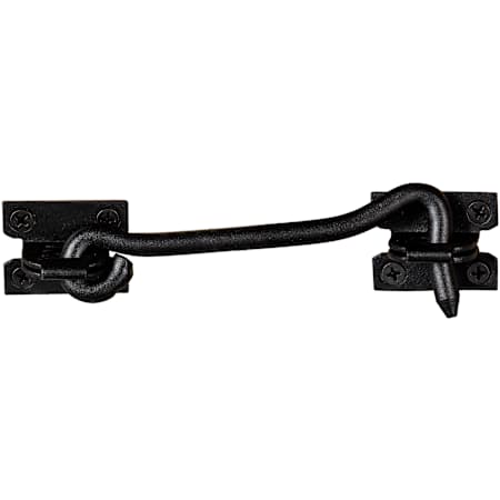 Leatherneck Hardware 6 Inch Swivel Hook Privacy Lock for Sliding Barn Door Hardware from the Flat Track Collection PWD Coat Black
