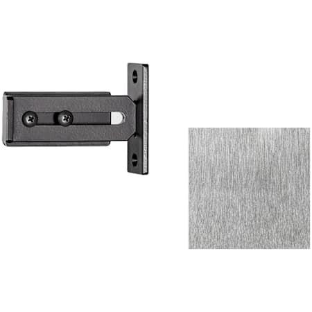Leatherneck Hardware 4 Inch Sliding Privacy Lock for Sliding Barn Door Hardware from the Flat Track Collection Brushed Nickel