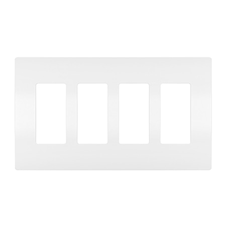 Legrand radiant Quadruple Rocker Switch Screwless Wall Plate White