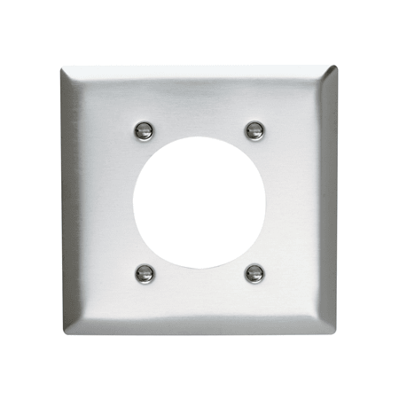 Legrand Pass & Seymour 2-Gang Power Outlet Cover Wall Plate Stainless Steel