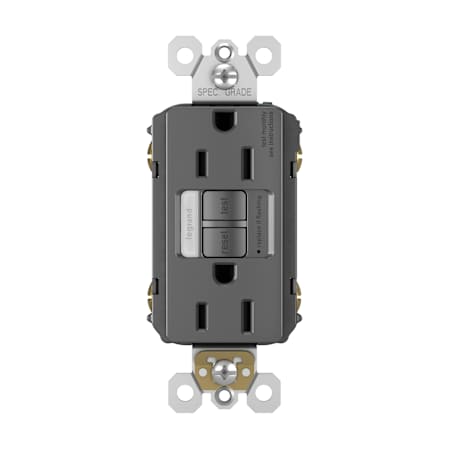 Legrand Radiant 15 Ampere Tamper Resistant Self-Test GFCI Electrical Outlet and Night Light Black