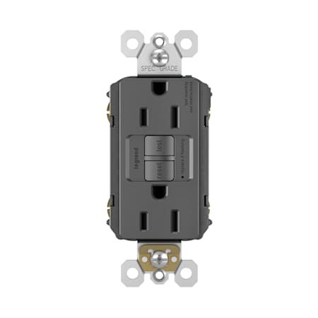 Legrand Radiant 15 Ampere Tamper Resistant Self-Test GFCI Electrical Outlet Black