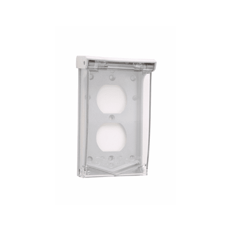 Legrand Pass & Seymour 1-Gang Weatherproof Self-Closing Duplex Cover Clear