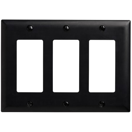 Legrand TradeMaster 3-Gang Decorator Outlet/Rocker Wall Plate Black