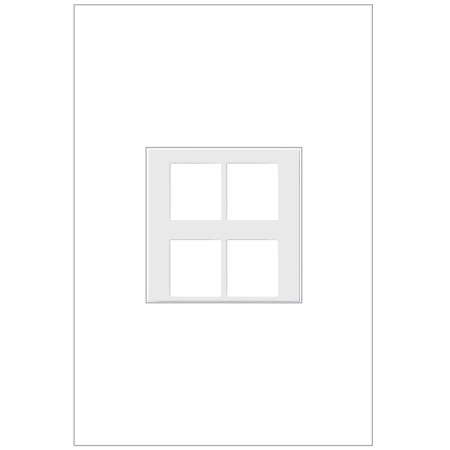 Legrand Wall Frame with 4 Keystone Data Connection Ports - White White