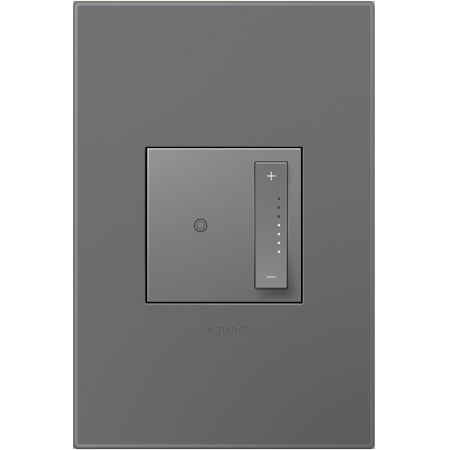 Legrand adorne sofTap 700 Watt Tru-Universal Single Pole/3-Way Dimmer Switch Wall Control with Wall Plate - Compatible with All Lighting Magnesium