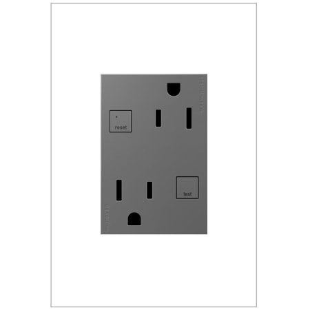 Legrand adorne 15 Ampere Tamper-Resistant Self-Test Plus-Size GFCI Tamper-Resistant Electrical Outlet Magnesium
