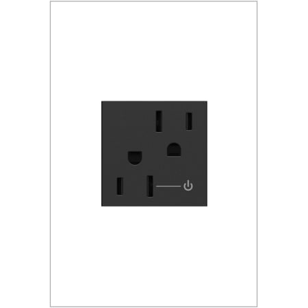 Legrand adorne 15 Ampere Half-Controlled Tamper-Resistant Electrical Outlet Graphite