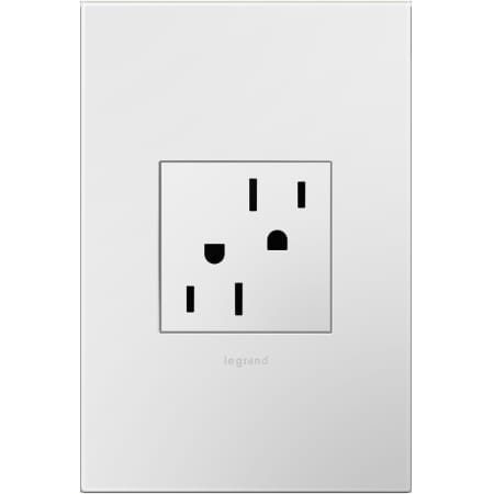 Legrand adorne 15 Ampere Tamper-Resistant Electrical Outlet with Wall Plate White