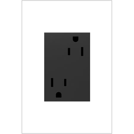 Legrand adorne 15 Ampere Tamper-Resistant Plus-Size Electrical Outlet Graphite
