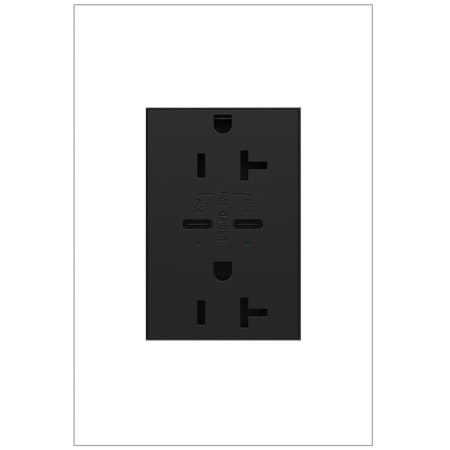 Legrand adorne 20 Ampere Tamper Resistant Electrical Outlet with Power Delivery USB-C Ports Graphite
