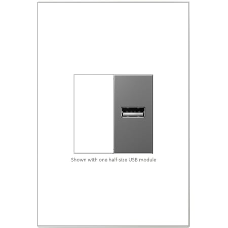 Legrand adorne 15 Amp USB-A Half-Size Electrical Outlet Magnesium