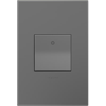 Legrand adorne Paddle 15 Ampere Single Pole/3-Way Light Switch Wall Control with Wall Plate Magnesium